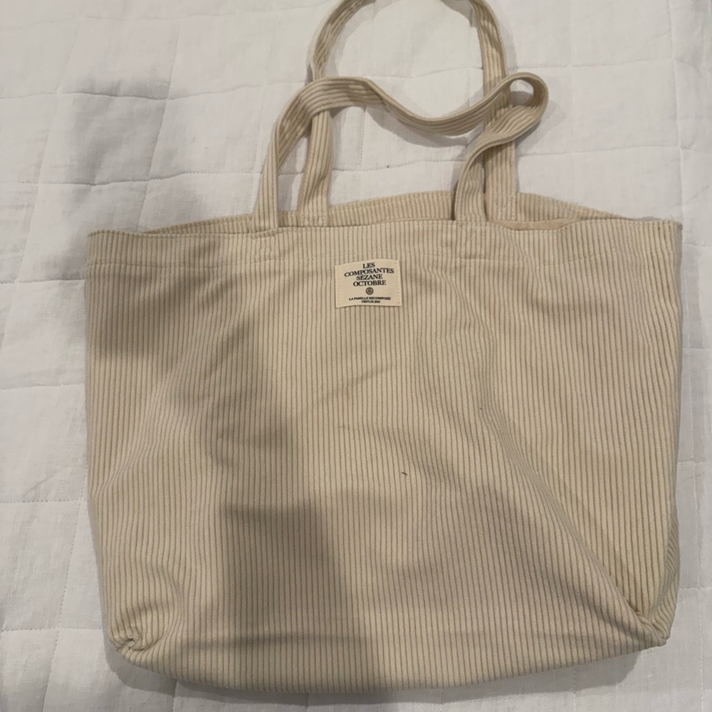 Sezane Corduroy Tote Bag